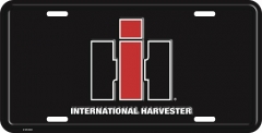 IH Black International Harvester Metal License Plate